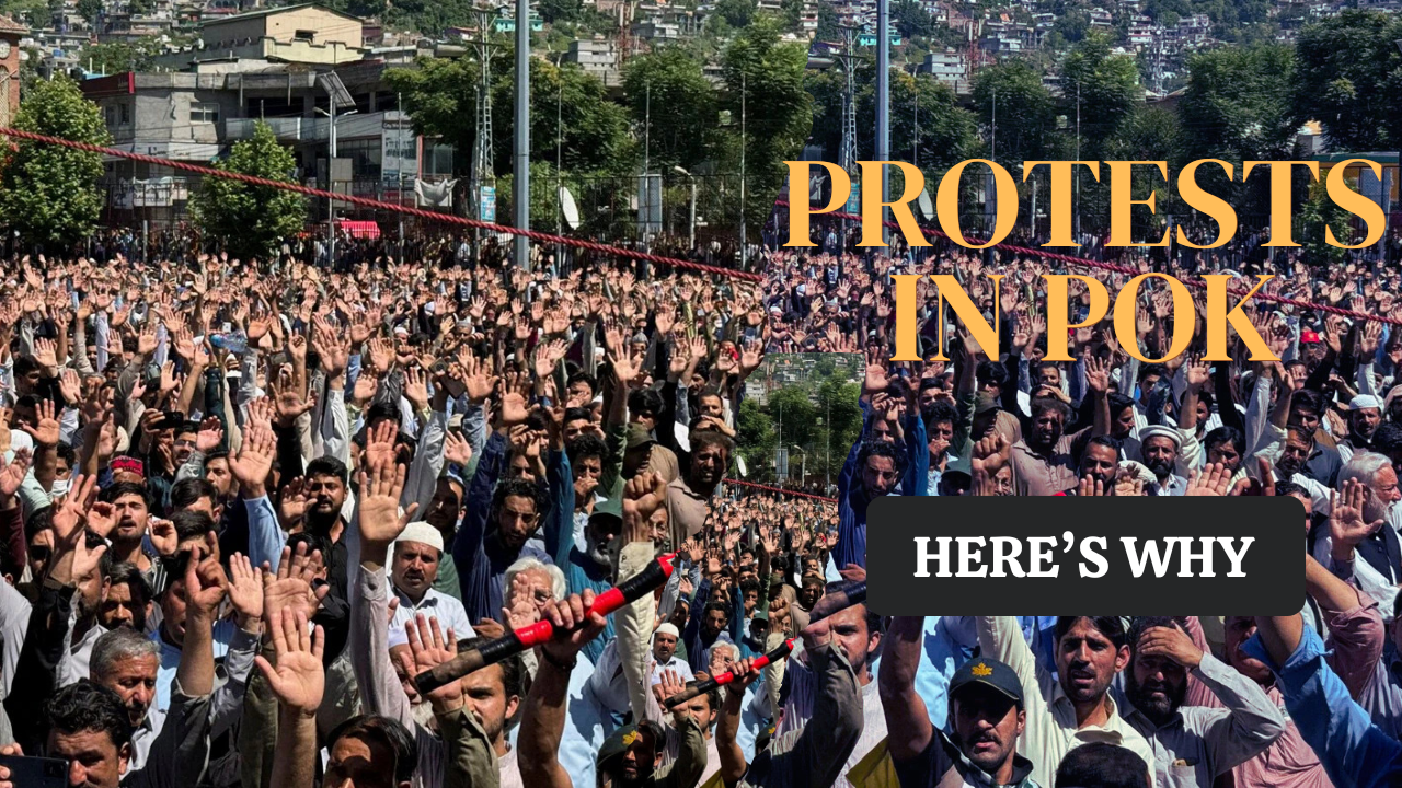 People protesting in Pakistan-Occupied Kashmir during PoK protests 2025 demanding rights and opposing government crackdown