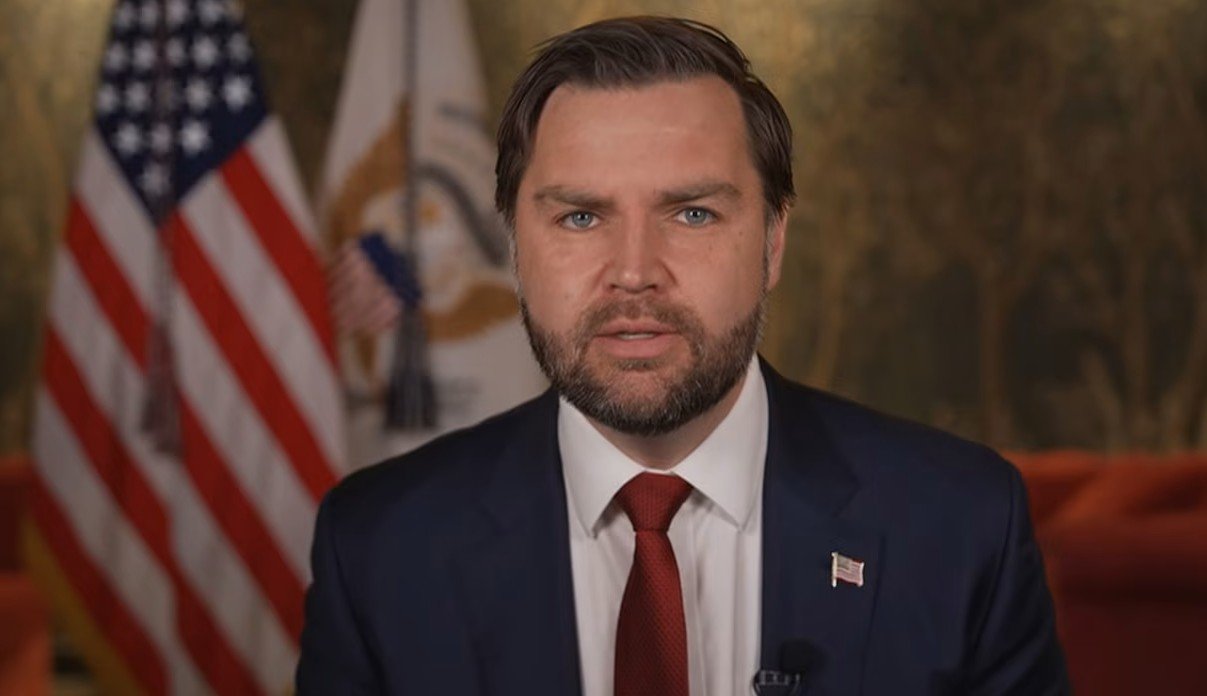 JD Vance and George Stephanopoulos in a heated ABC News interview discussing bribery rumors.