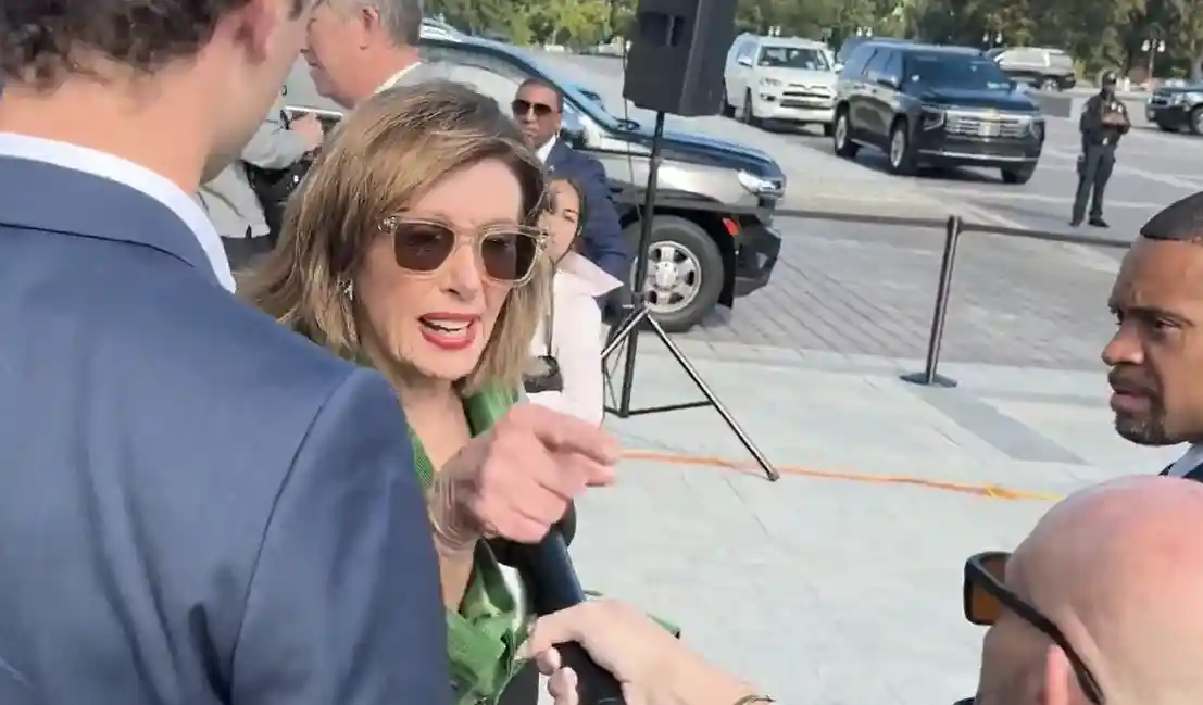 Nancy replying to the reporter on January 6th