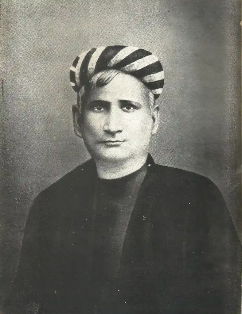 Vintage portrait of Bankim Chandra Chatterjee, author of the poem Vande Mataram