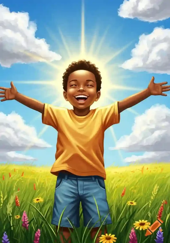 Portrait of Michael Willis, known as Yes King, smiling with a bright and inspirational background.