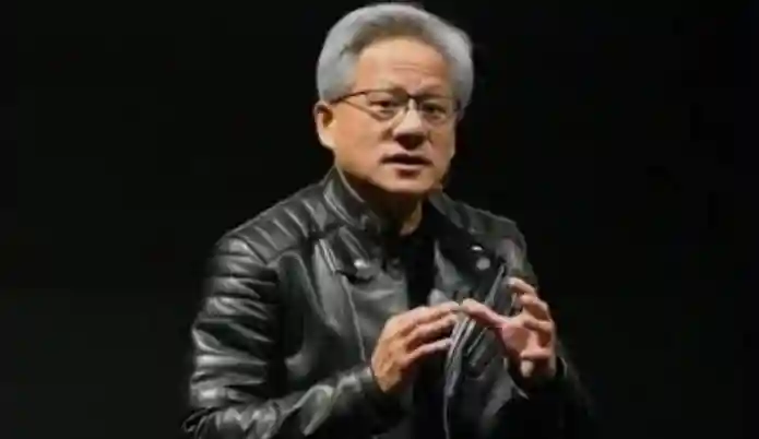 Jensen Huang speaking at the 2025 Future of AI Summit about the U.S.-China AI race.