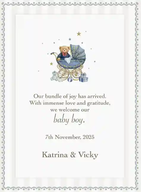 Screenshot of Vicky Kaushal’s Instagram post announcing Katrina & Vicky’s Baby, expressing gratitude and joy on becoming parents.