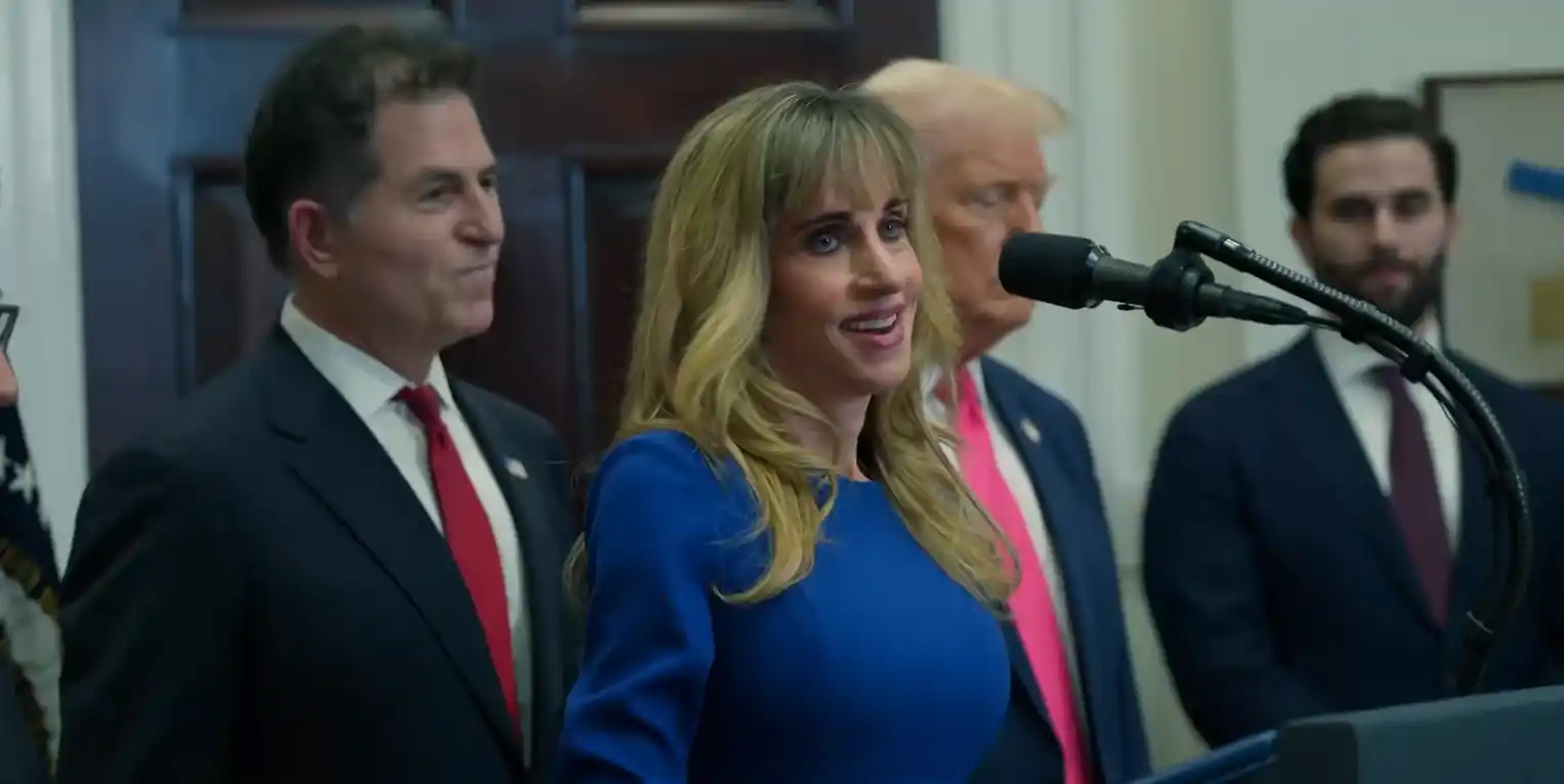 Susan Dell speaking at a White House announcement regarding the Dell Family’s $6.25B Gift and the Trump Accounts initiative.