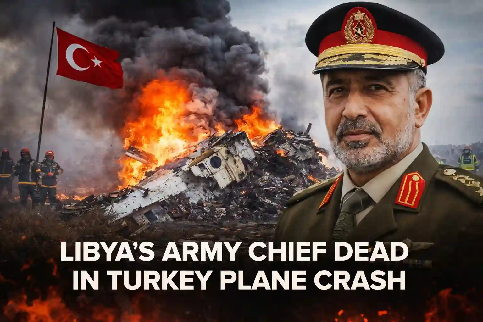 Libya Turkey military incident as Libya’s army chief dies in a plane crash near Ankara, Turkey