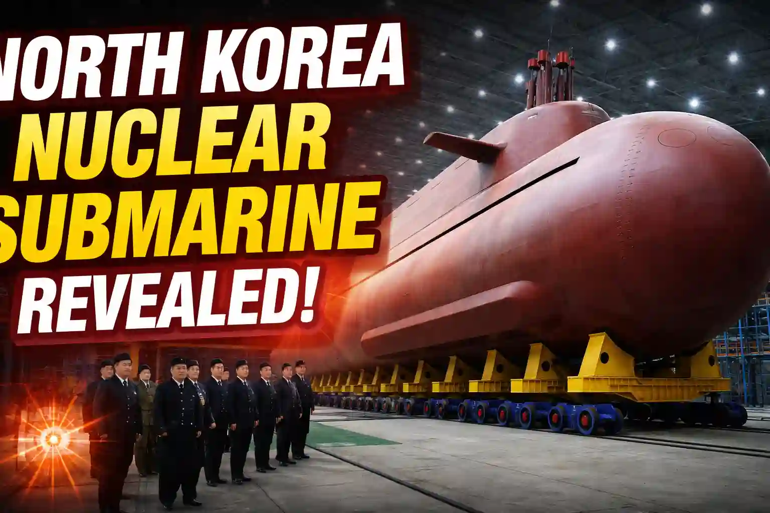 North Korea nuclear submarine displayed inside a shipyard in newly released state media images