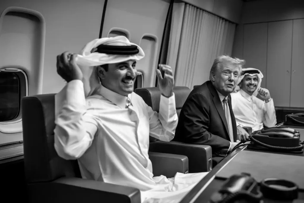 Qatar and U.S. leaders during a high-level diplomatic meeting, symbolizing Qatar influence in America through bilateral relations