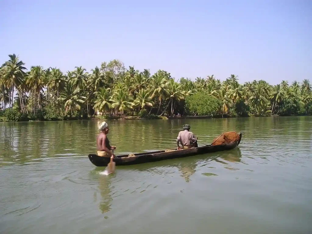 Traditional boat in Kerala backwaters representing Kerala culture amid Kerala name change discussion