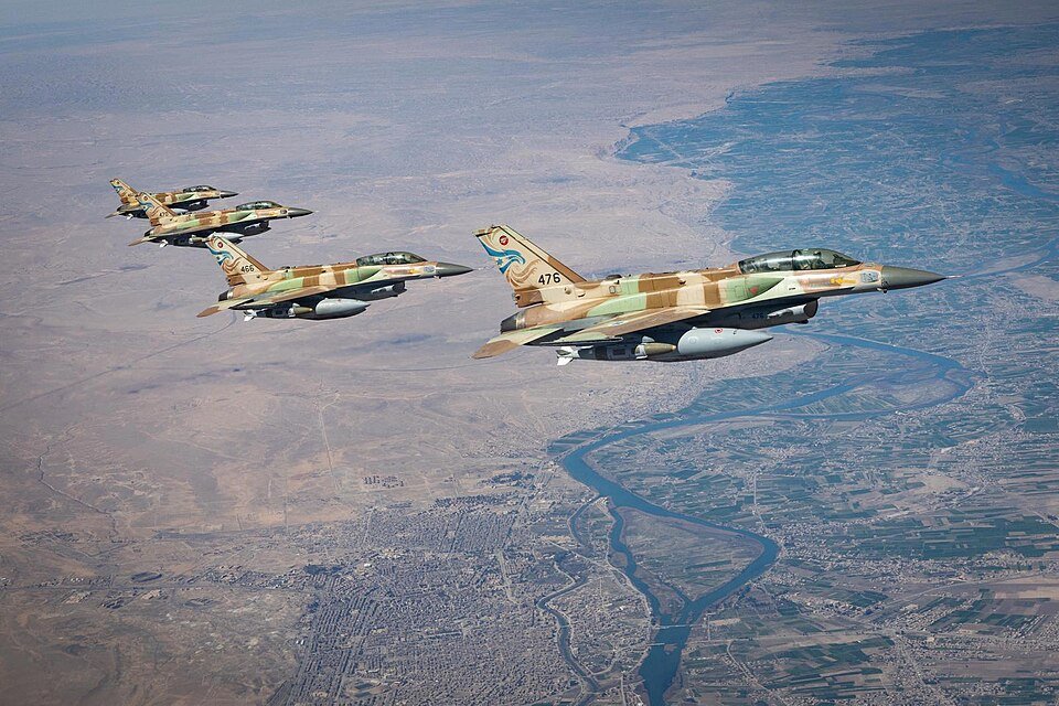 Israeli Air Force F-16I fighter jets during Operation Roaring Lion linked to the US Iran conflict