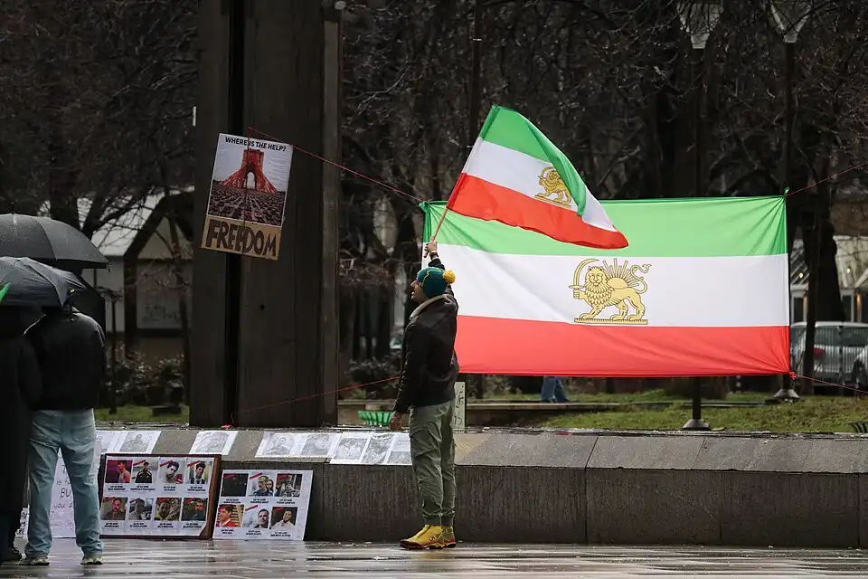 Anti-Iran protest in Sofia showing public unrest linked to the Strait of Hormuz crisis and rising geopolitical tensions